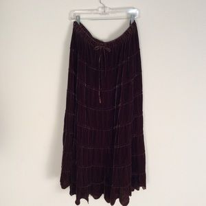 CC Couture Velvet Boho Skirt
